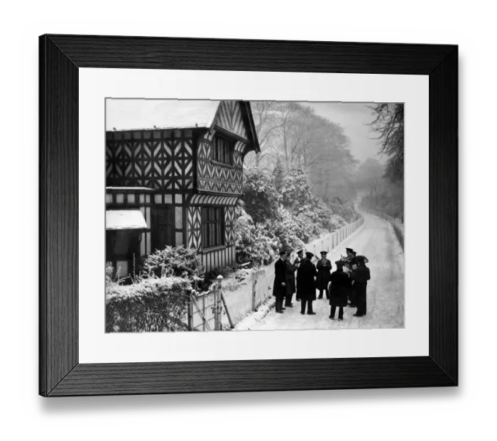 Framed Print : Salvation Army band in the snow 1935 Framed Print : Salvation Army band in the snow 1935