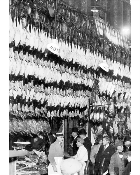 Leadenhall Market turkeys, 1927