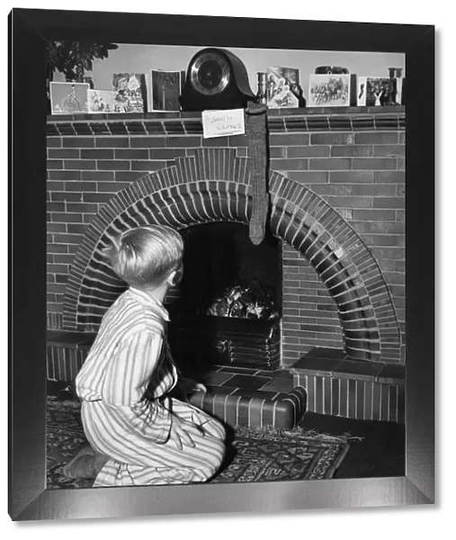 Fireside stocking, 1954