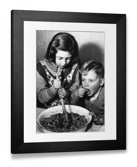 Framed Print : Stirring the pudding, 1952 Framed Print : Stirring the pudding, 1952