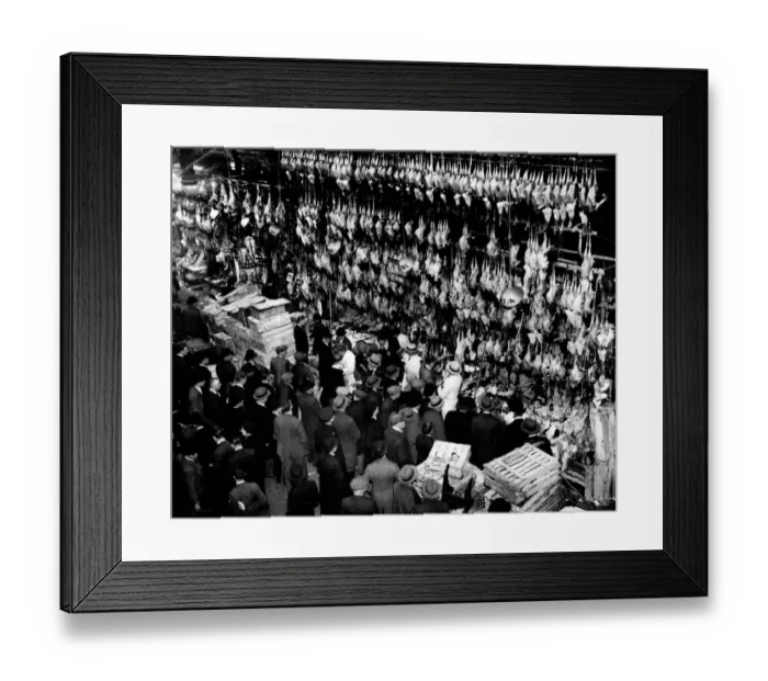 Framed Print : Turkeys at Leadenhall Market 1932 Framed Print : Turkeys at Leadenhall Market 1932