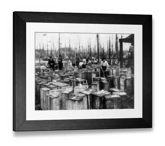 Framed Print : Grimsby docks 1945