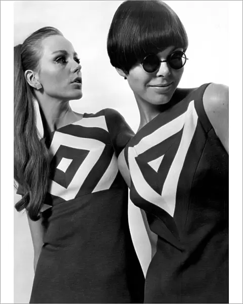 Sixties geometric fashions