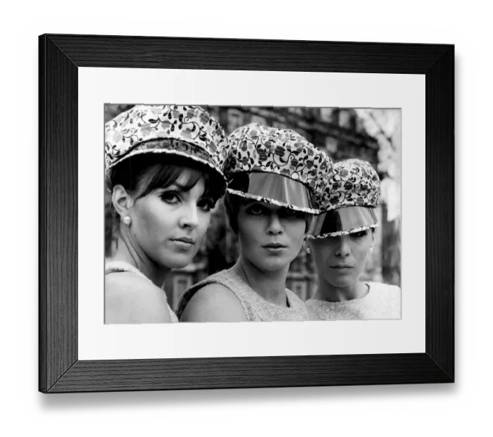 Framed Print : 1960s floral hats Framed Print : 1960s floral hats