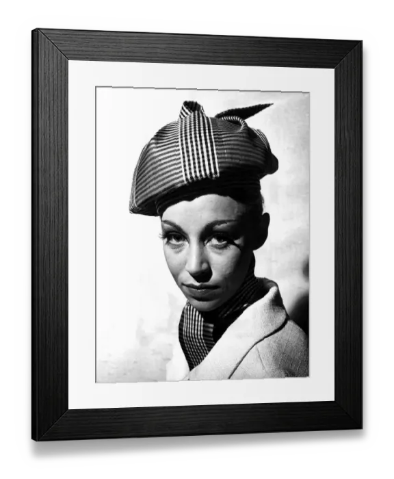 Framed Print : Checked silk hat by Dior Framed Print : Checked silk hat by Dior