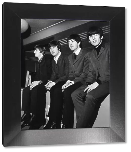 The Beatles have one last photocall before taking to the stage i