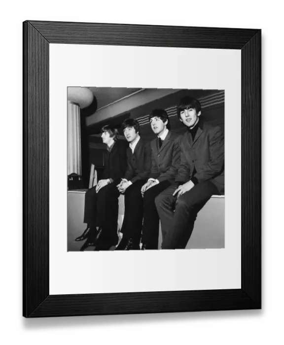 Framed Print : The Beatles have one last photocall before taking to the stage i