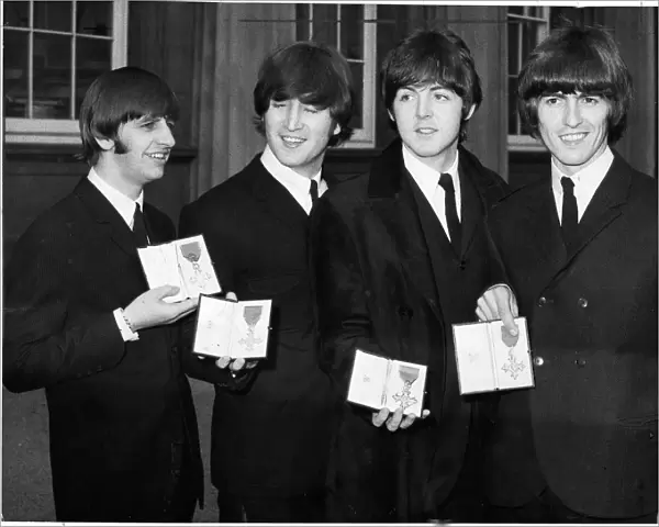 The Beatles with their MBEs - formal Establishment approval of t