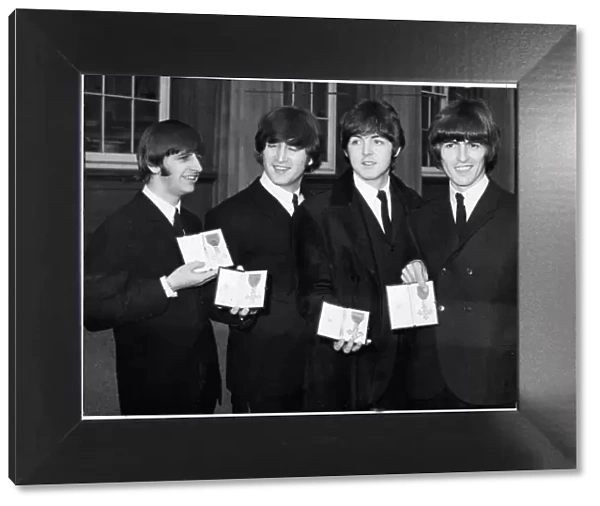 The Beatles with their MBEs - formal Establishment approval of t