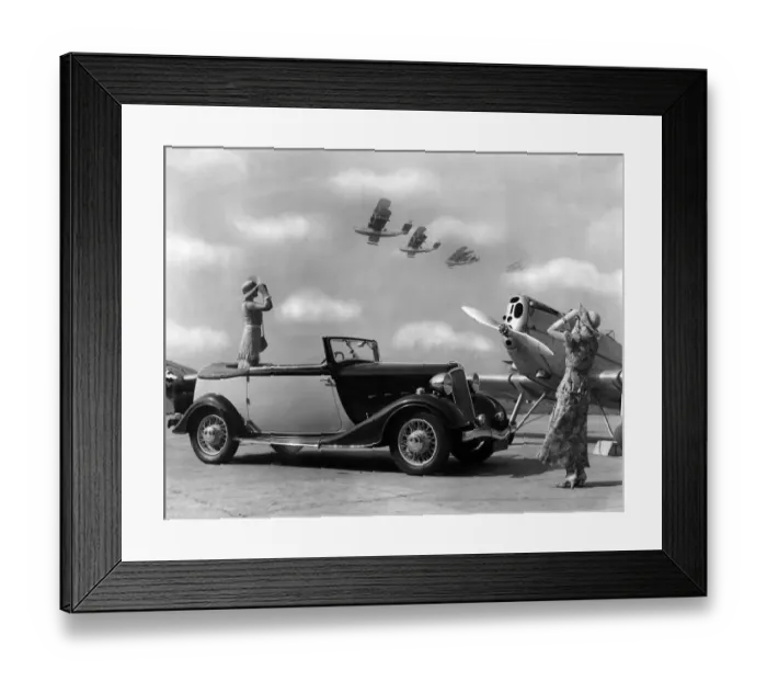 Framed Print : Thirties motoring