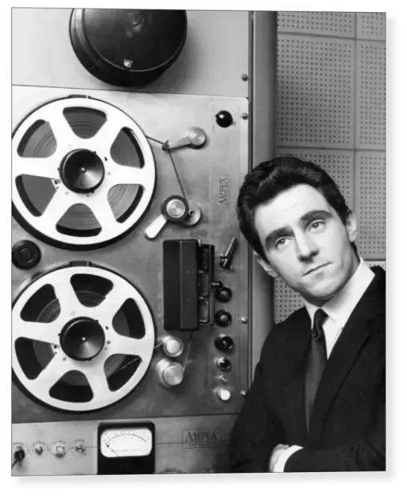 Print : Anthony Newley in the recording studio Print : Anthony Newley in the recording studio