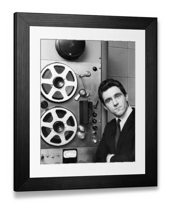 Framed Print : Anthony Newley in the recording studio Framed Print : Anthony Newley in the recording studio