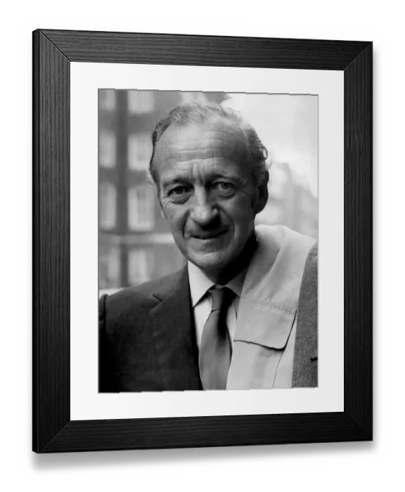 Framed Print : David Niven, actor, 1969 Framed Print : David Niven, actor, 1969
