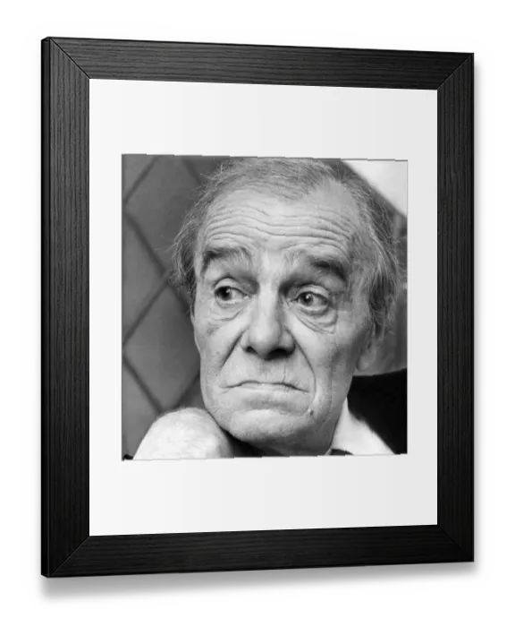 Framed Print : Max Wall in 1973 Framed Print : Max Wall in 1973