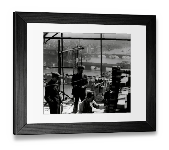 Framed Print : Construction of Bankside Power Station Framed Print : Construction of Bankside Power Station