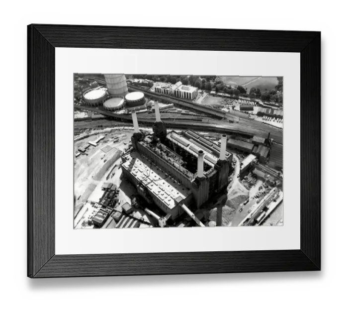Framed Print : Aerial view of Battersea Power Station in 1988 Framed Print : Aerial view of Battersea Power Station in 1988