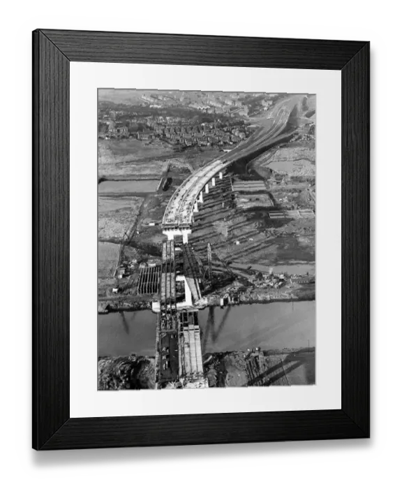 Framed Print : Barton Bridge in Manchester under construction 1960 Framed Print : Barton Bridge in Manchester under construction 1960
