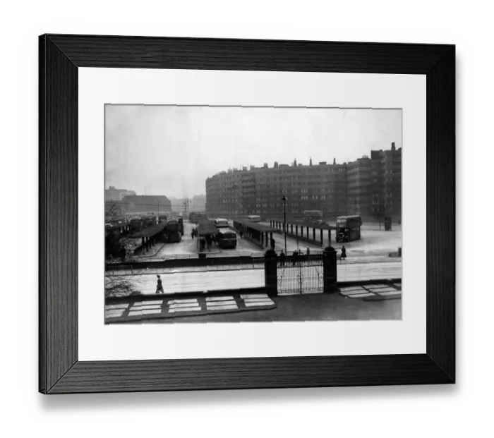 Framed Print : Leeds Bus Station 1949 Framed Print : Leeds Bus Station 1949