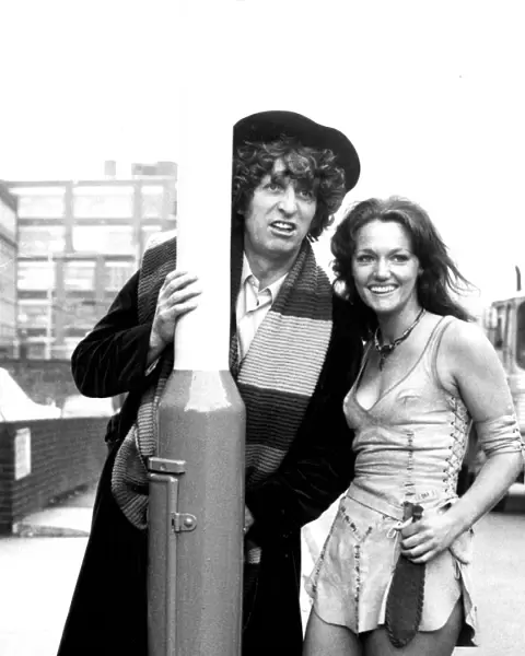 Tom Baker and Louise Jameson as The Doctor and Leela