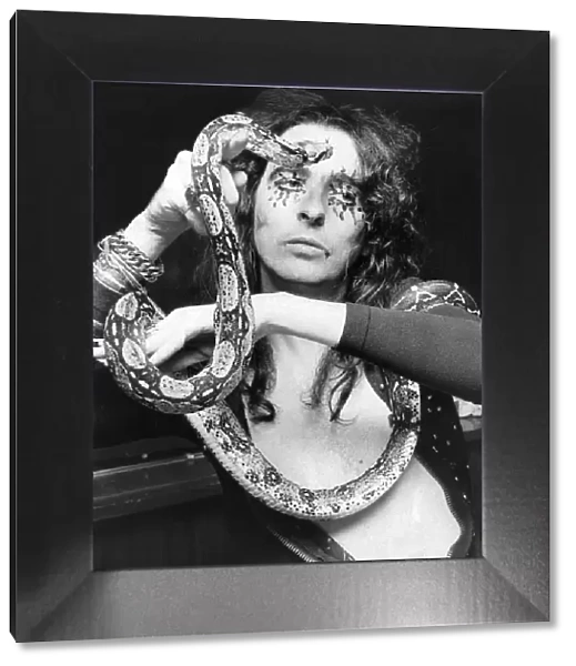 Alice Cooper with his snake Katrina