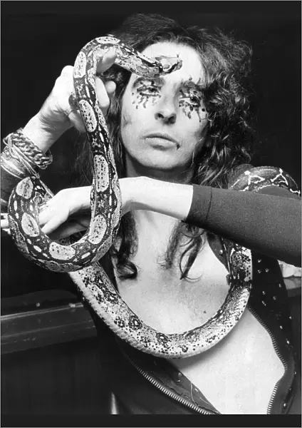 Alice Cooper with his snake Katrina
