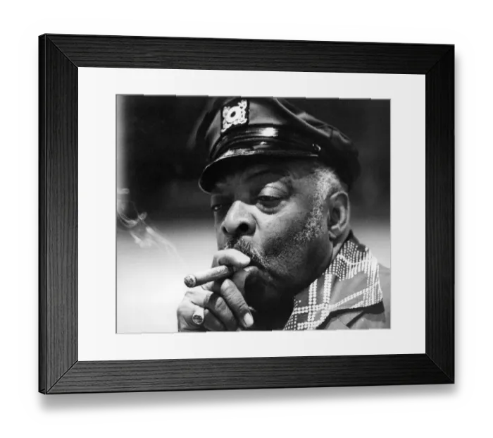 Framed Print : Count Basie smoking a cigar Framed Print : Count Basie smoking a cigar