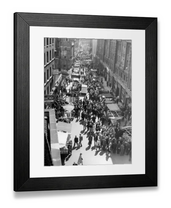 Framed Print : Leather Lane Market 1953 Framed Print : Leather Lane Market 1953