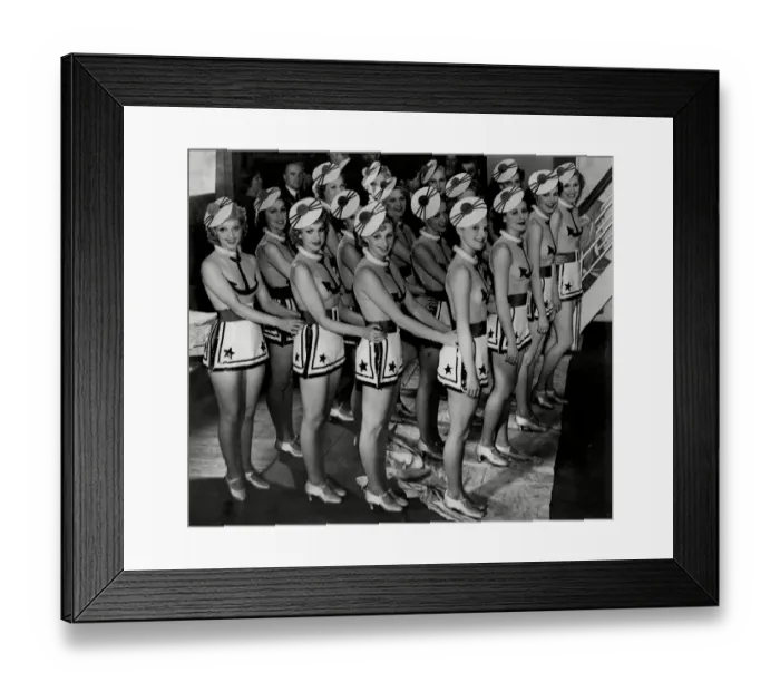 Framed Print : CB Cochran dancers in costume on stage for production of musical Framed Print : CB Cochran dancers in costume on stage for production of musical