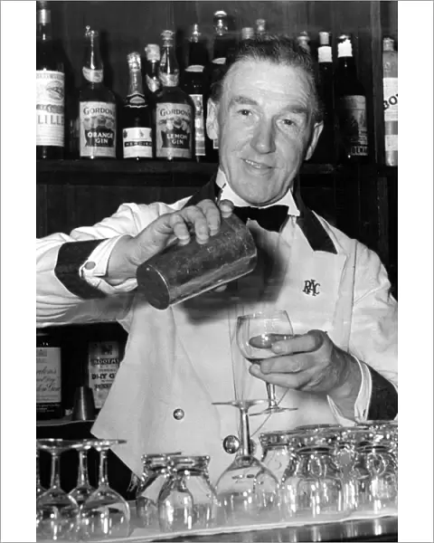 Barman mixing a cocktail