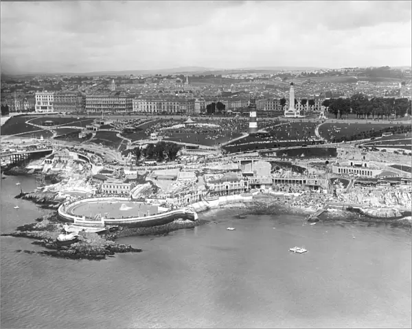 Aerial view of Plymouth Hoe 1937