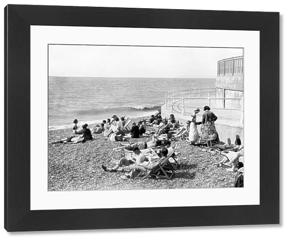 The beach at Bexhill 1935