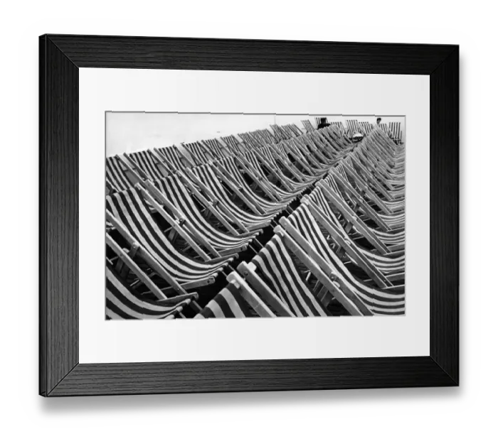 Framed Print : Deckchairs Framed Print : Deckchairs