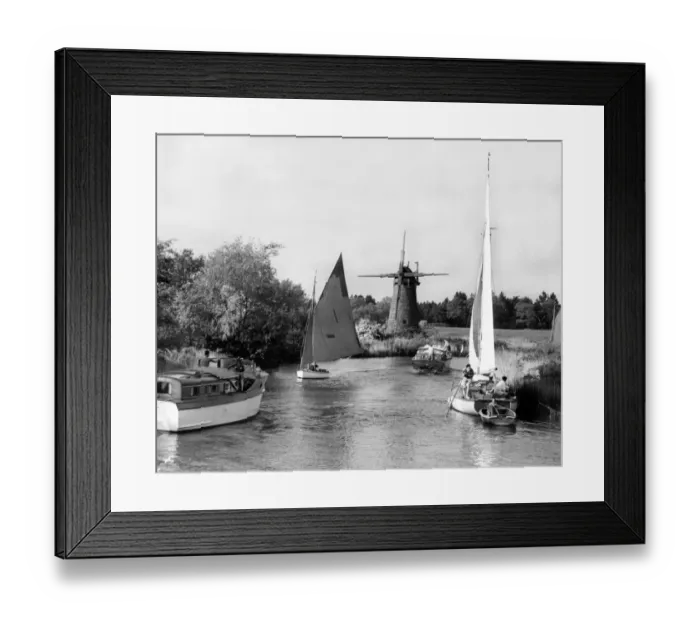 Framed Print : Norfolk Broads 1955