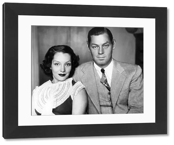 Johnny Weismuller, Tarzan actor with wife, actress Lupe Velez, 1934