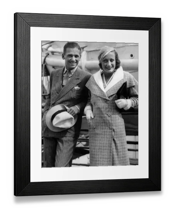 Framed Print : Joan Crawford, and Douglas Fairbanks Jnr Framed Print : Joan Crawford, and Douglas Fairbanks Jnr