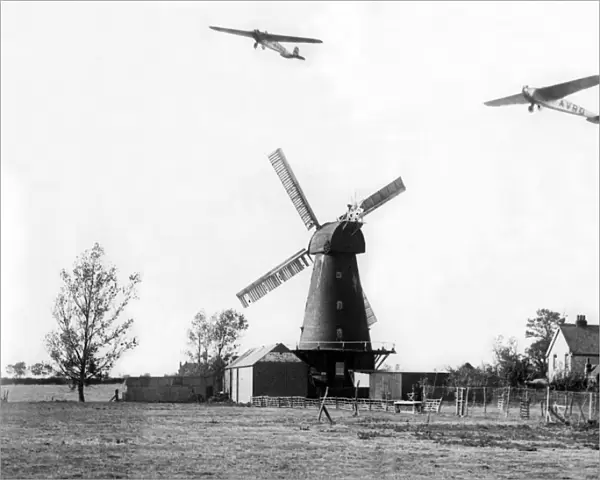 Windmill used as a Flying Landmark. Mr J. H. James in his ANEC