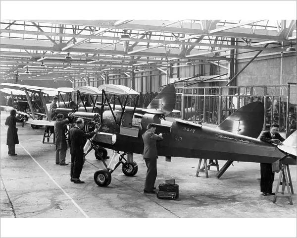 Assembling Tiger Moth Aircraft at The De Havilland Aircraft Company at Hatfield 1934