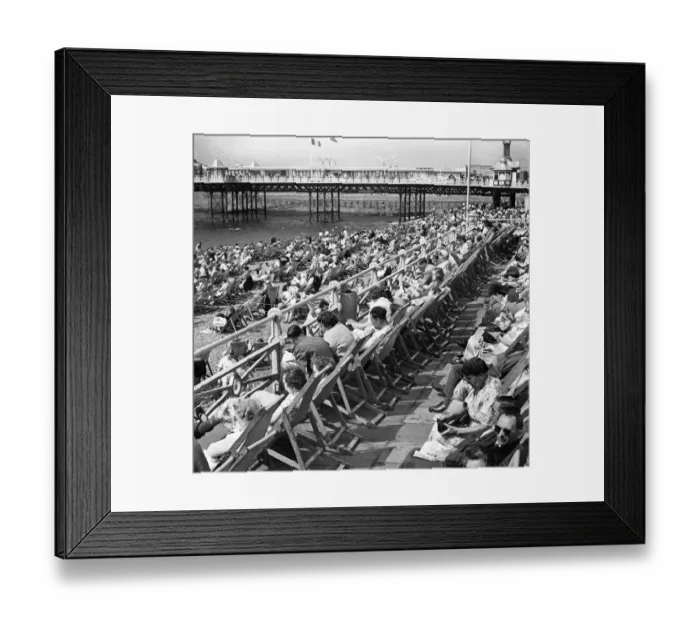 Framed Print : Brighton Beach 1955 Framed Print : Brighton Beach 1955