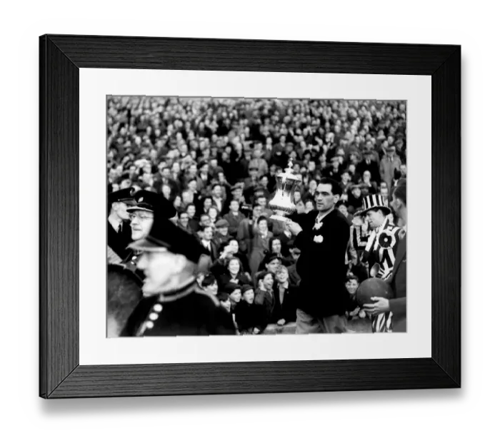 Framed Print : Newcastle United manager Joe Harvey with the FA Cup parading through the streets of Newcastle