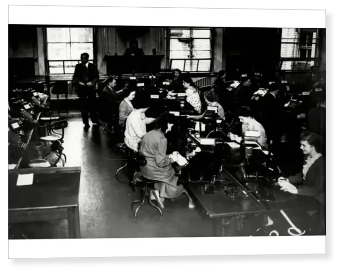 Print : Edinburgh telegram workers 1950 Print : Edinburgh telegram workers 1950