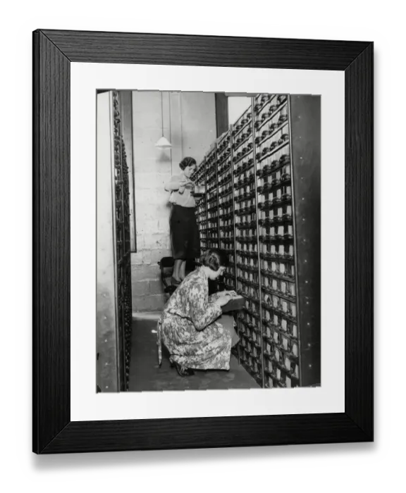 Framed Print : Filling clerks 1932 Framed Print : Filling clerks 1932
