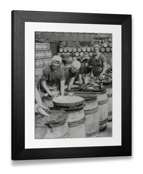 Framed Print : Fish packers in 1933 Framed Print : Fish packers in 1933