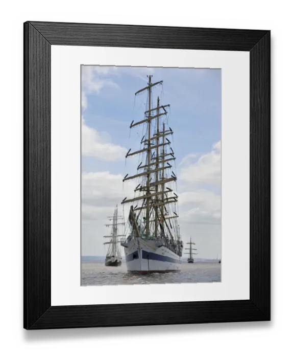 Framed Print : Tall Ships sail out of the river Mersey at Liverpool Framed Print : Tall Ships sail out of the river Mersey at Liverpool