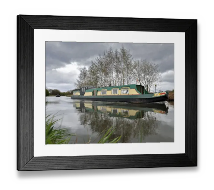 Framed Print : Narrowboats pass along the Bridgewater Canal Framed Print : Narrowboats pass along the Bridgewater Canal