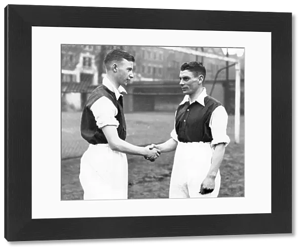 Two new Arsenal F. C. players, George Holden (left), and Ehud Rogers 1935
