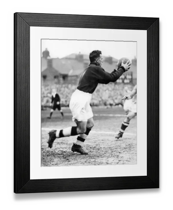 Framed Print : David S. Cumming, Middlesbrough F. C. and Scottish International goalkeeper, in action Framed Print : David S. Cumming, Middlesbrough F. C. and Scottish International goalkeeper, in action