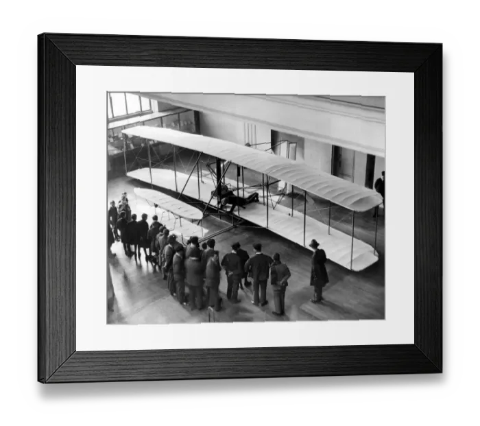 Framed Print : Original biplane in which Orville Wright took the first flight, at Science Museum, Kensington, 1928 Framed Print : Original biplane in which Orville Wright took the first flight, at Science Museum, Kensington, 1928