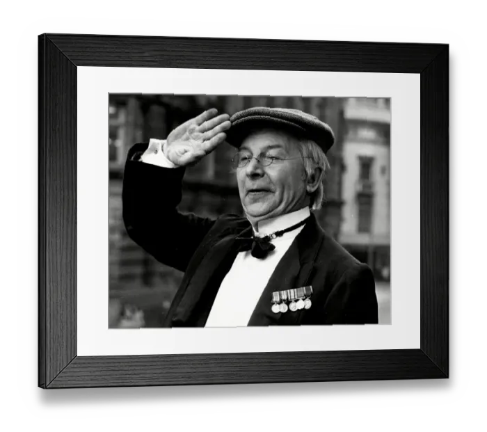 Framed Print : Actor Clive Dunn as his Dads Army character Corporal Jones Framed Print : Actor Clive Dunn as his Dads Army character Corporal Jones