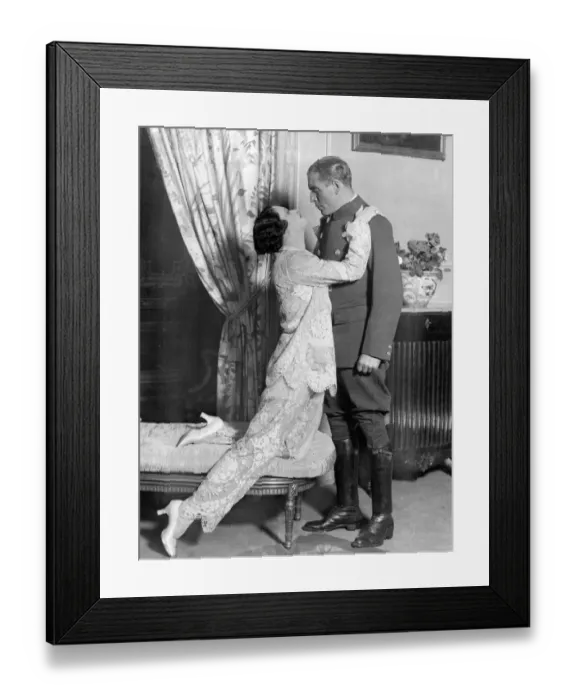 Framed Print : Melodrama. Actress Jeanne de Casalis and actor Paul Cavanagh in Potiphars Framed Print : Melodrama. Actress Jeanne de Casalis and actor Paul Cavanagh in Potiphars