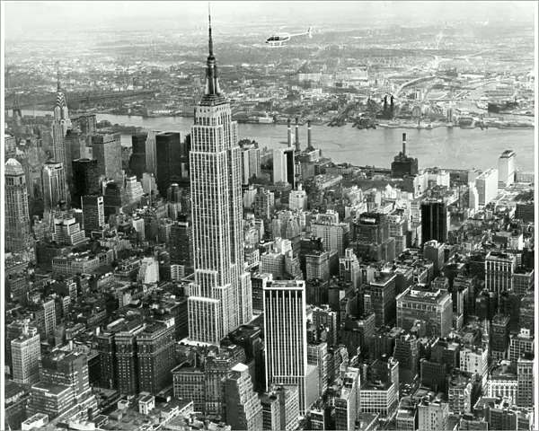 Aerial view of the Empire State Building in New York